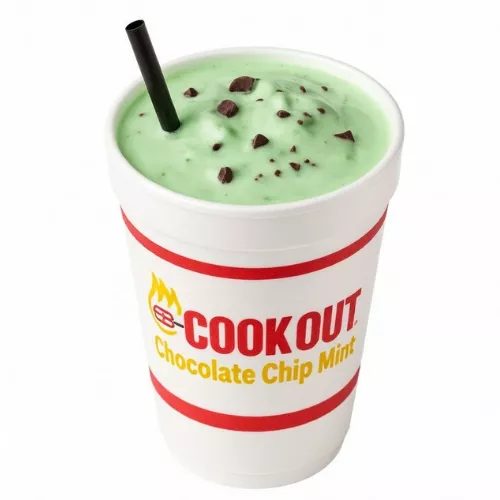 Cookout menu - Cookout Milkshake Flavors & Prices - Chocolate Chip Mint