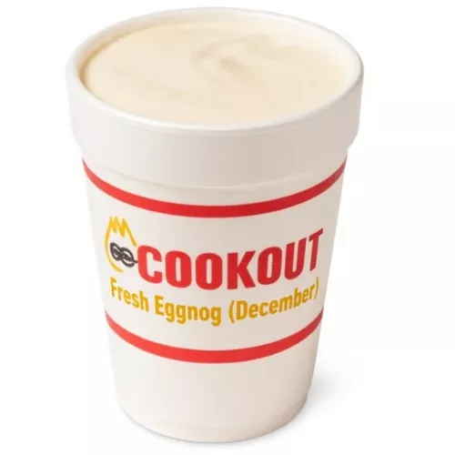 Cookout menu - Cookout Milkshake Flavors & Prices - Fresh Eggnog (December)