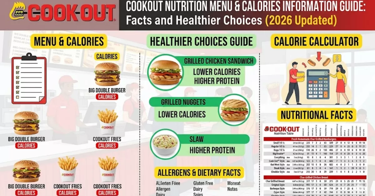 Cookout Nutrition Menu & Calories Information Guide: Facts and Healthier Choices (2026 Updated)