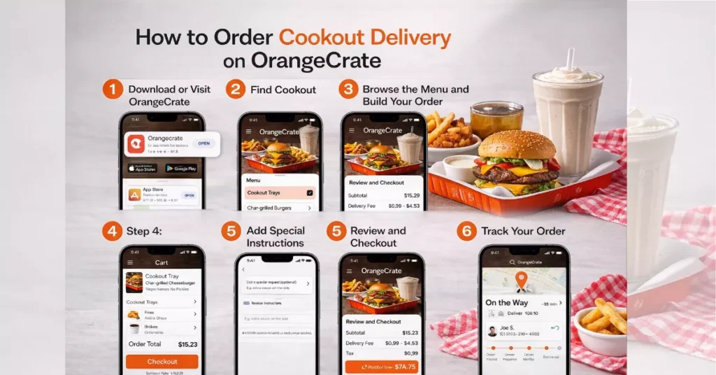 How to Order Cookout Delivery on OrangeCrate in 2026 (Menu, Prices & Step-by-Step Guide) 1 How to Order Cookout Delivery on OrangeCrate Step-by-Step Guide)