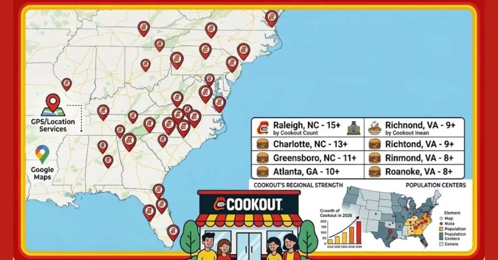 Major U.S. Cities with the Most Cookout Restaurants in 2026