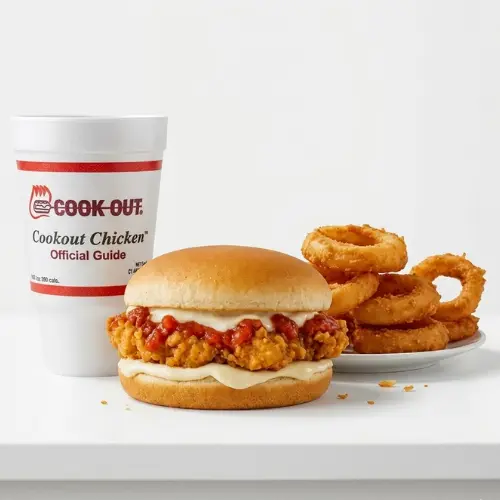 Chicken Strip Sandwich + Onion Rings + Sweet Tea