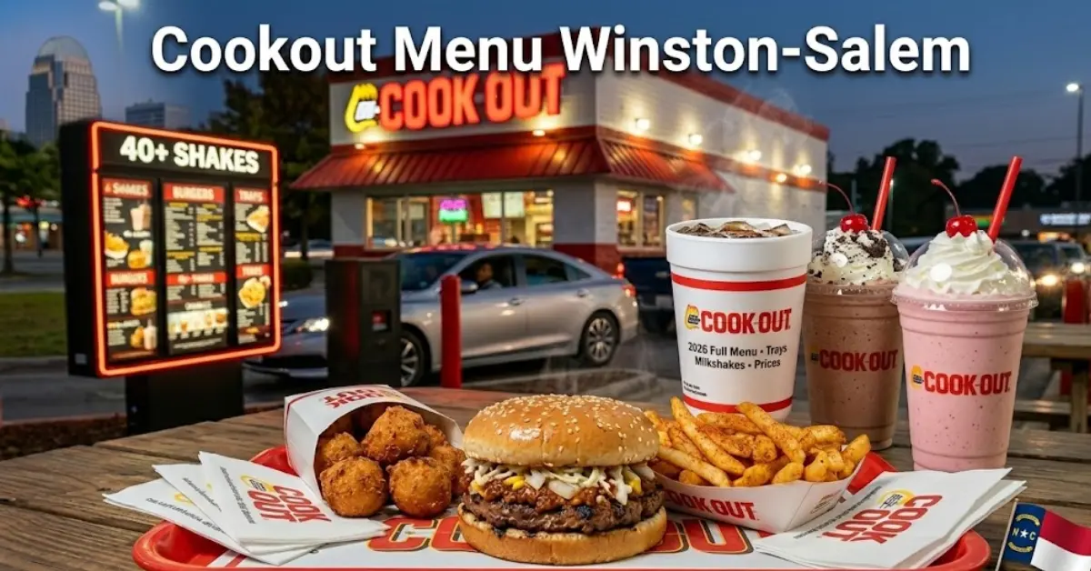 Cookout Menu Winston-Salem NC 2026: Full Menu with Prices, Trays, Milkshakes & Best Items